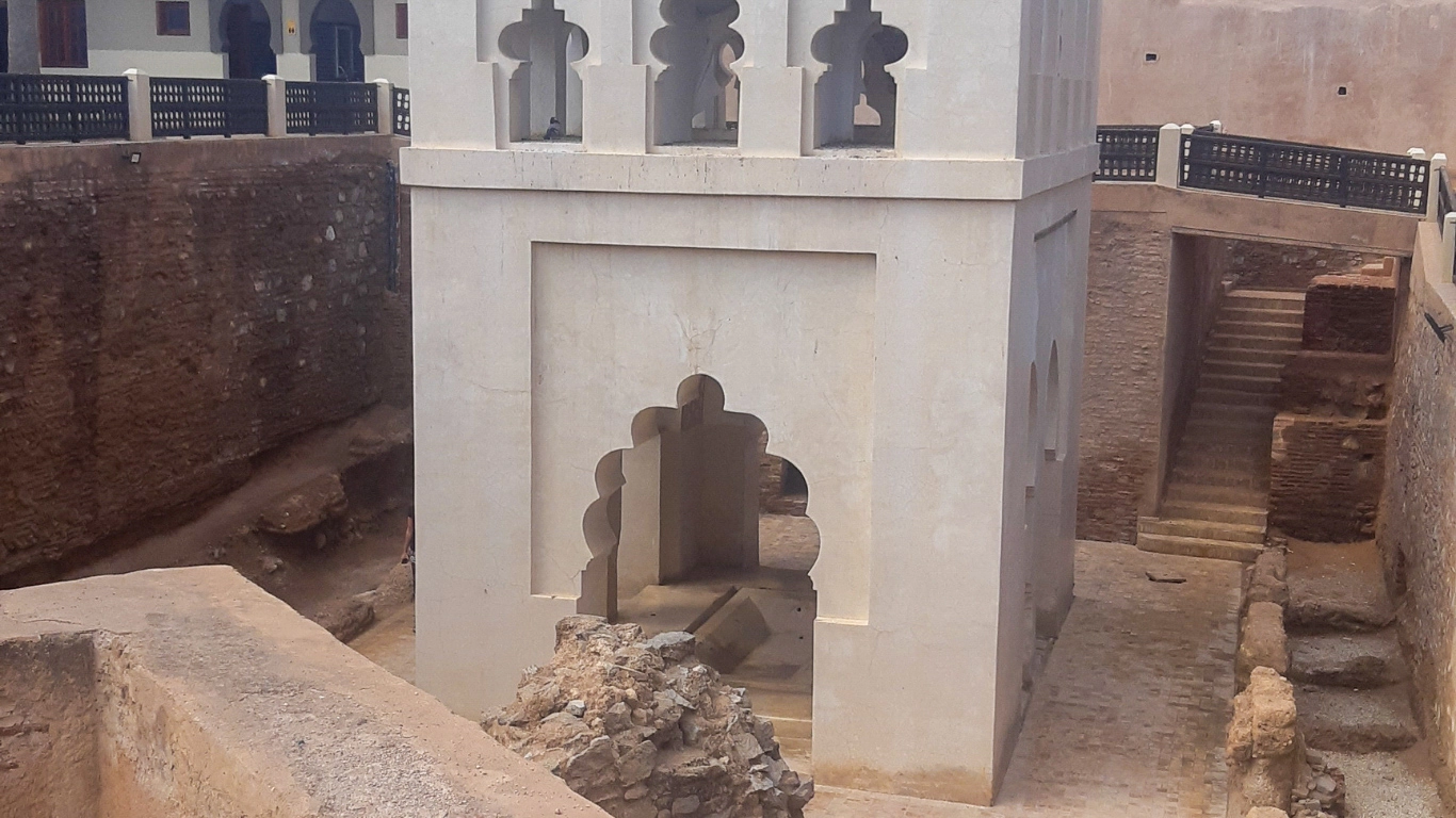 Almoravid Koubba in Marrakech, showcasing ancient architecture and historical significance.